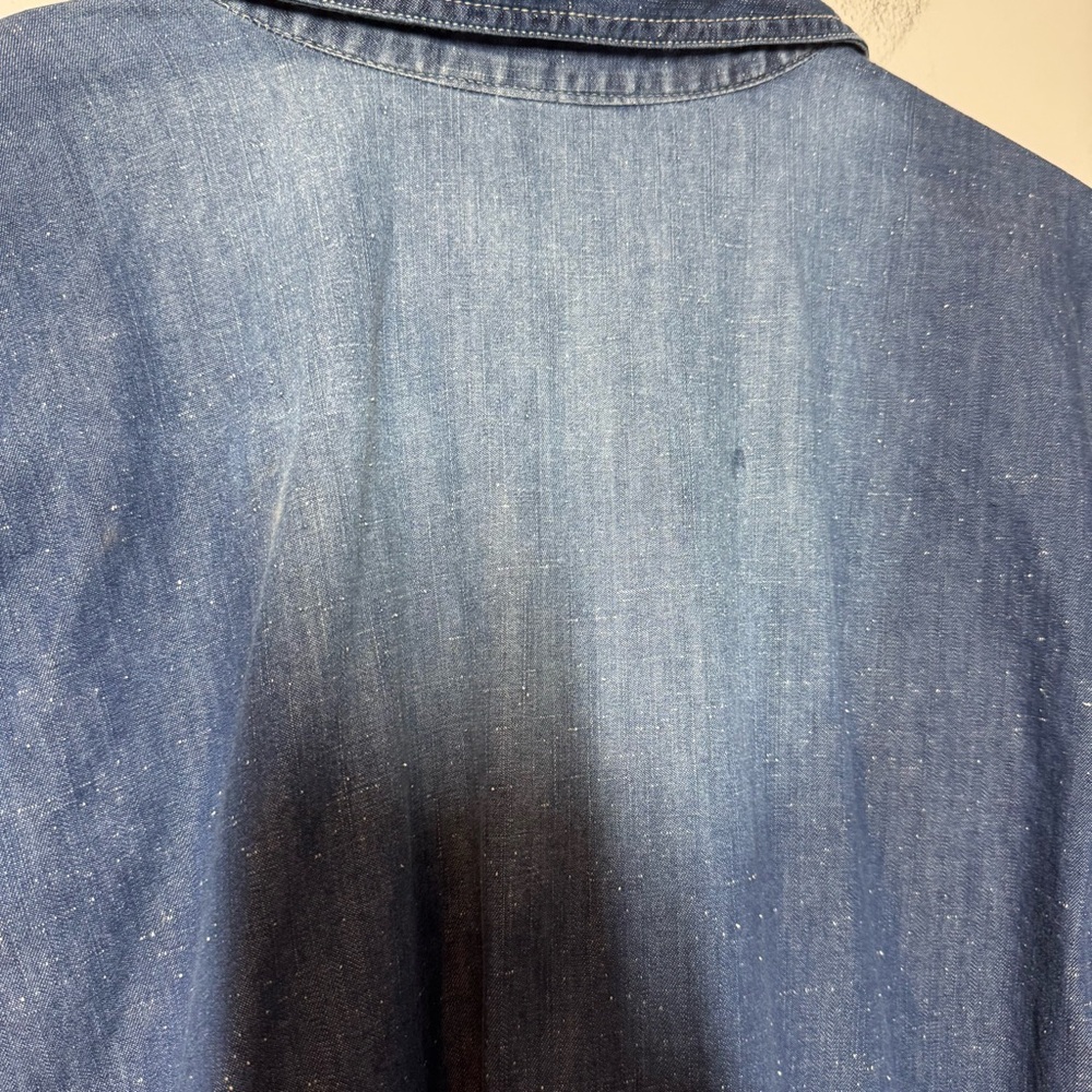 Bit & Bridle western style chambray denim shirt dress 1X cowgirl rodeo - Picture 9 of 9